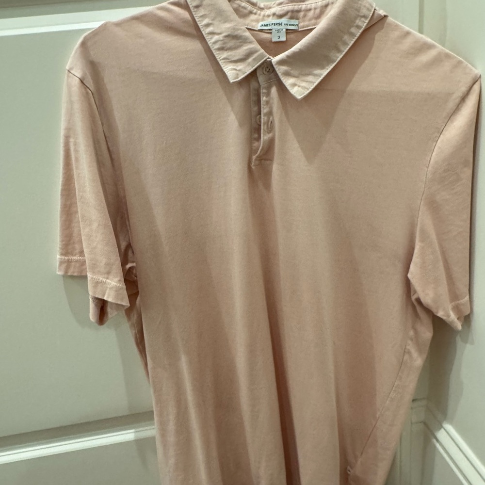 James Perse Light Pink Polo Shirt